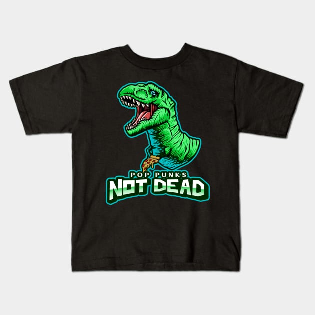 POP PUNKS NOT DEAD TREX Kids T-Shirt by TeeNZ